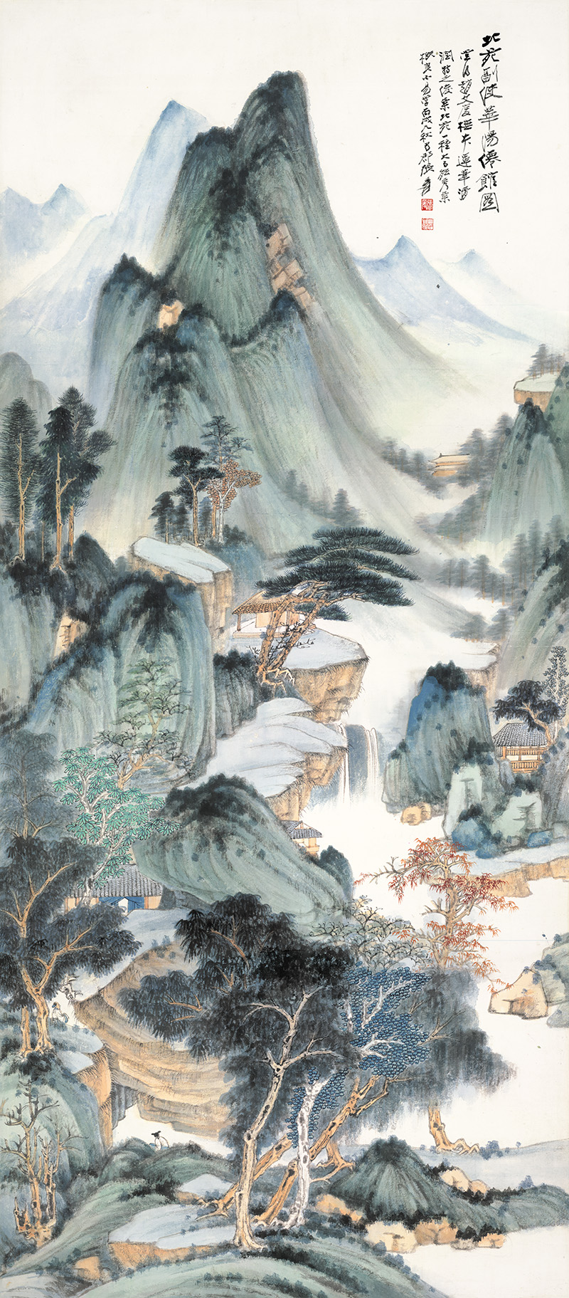 张大千仿董源华阳仙馆图纸131X57.5