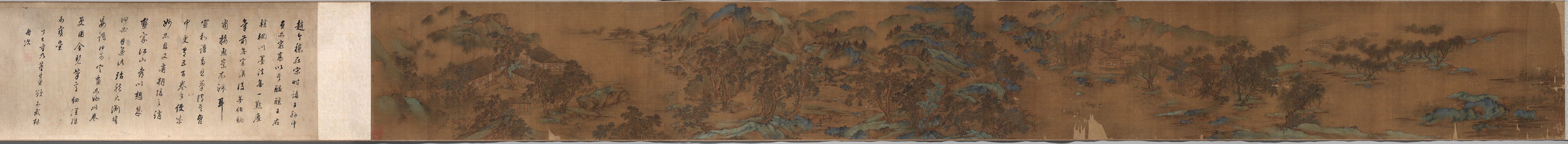 宋_赵令穰_青绿山水图卷