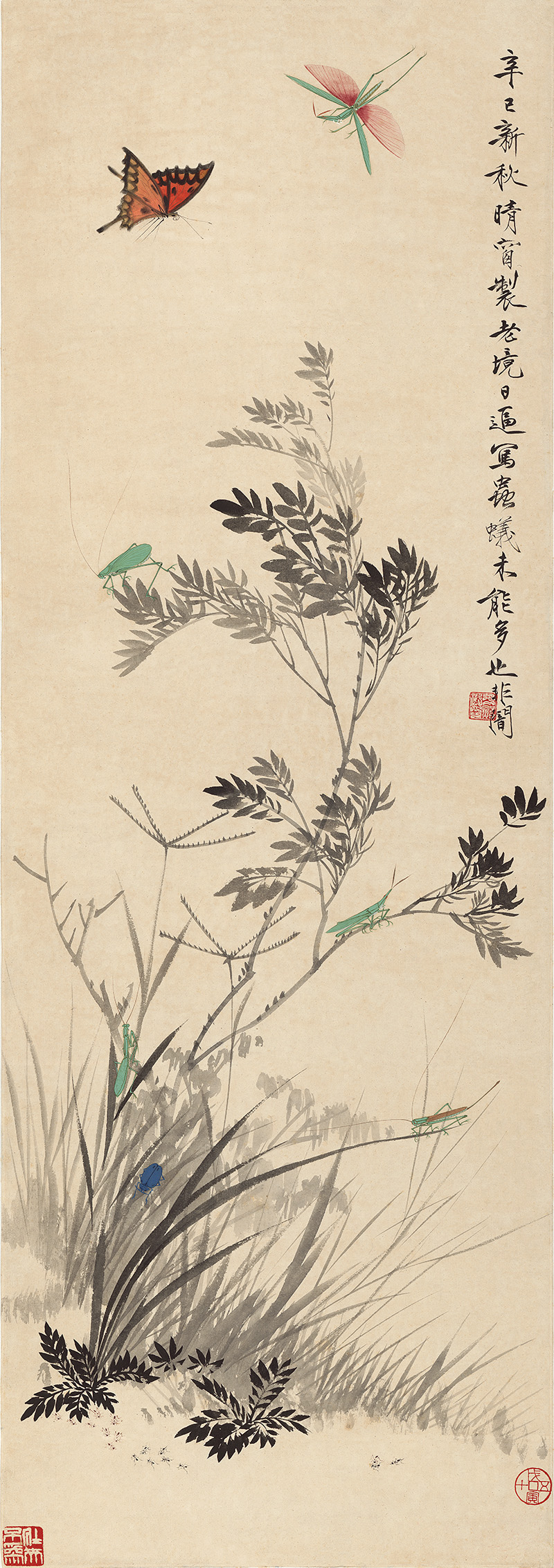 近现代_于非闇_新秋晴窗