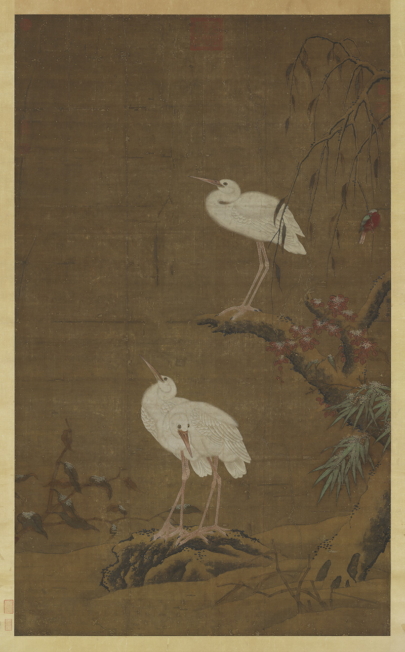 元_王渊_三白图轴