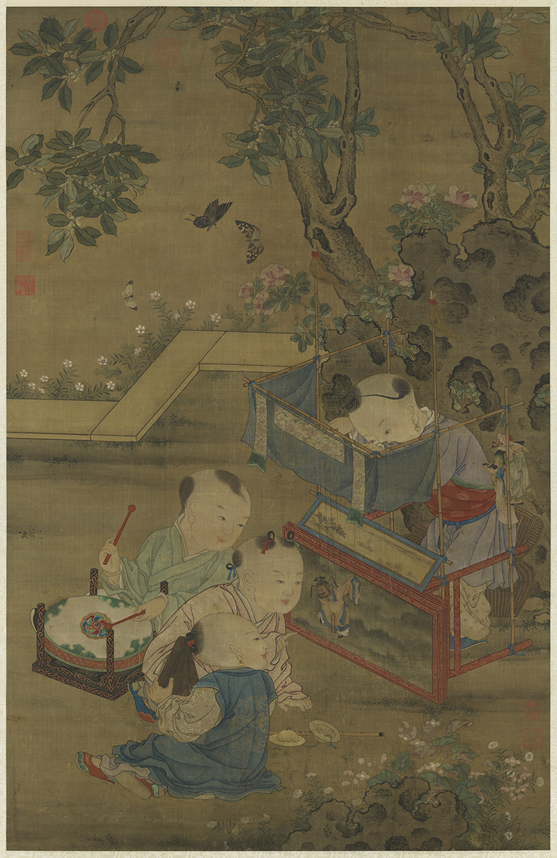宋_佚名_婴戏图轴