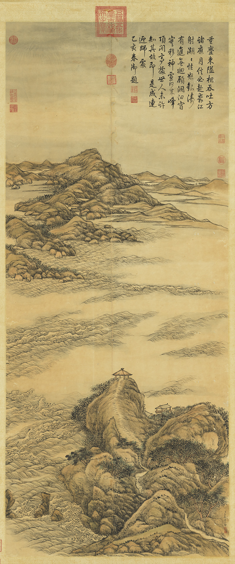 清_张宗苍_江潮图轴