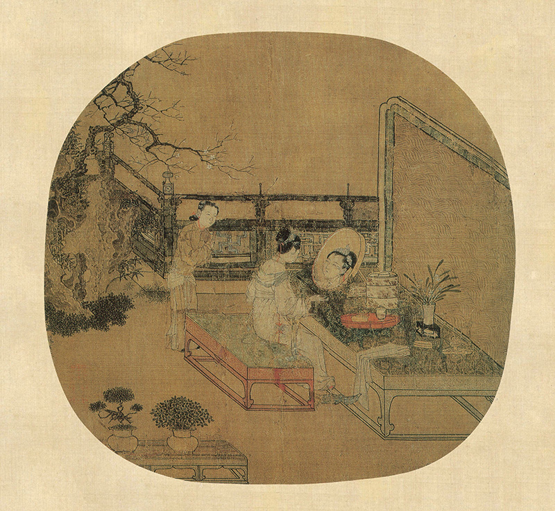 北宋_苏汉臣_靓妆仕女图页