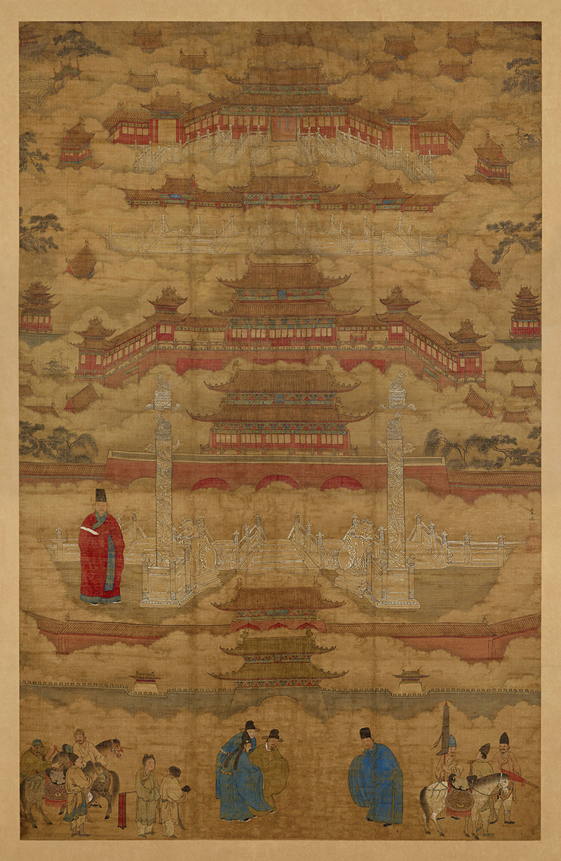 明 朱邦 北京宫城图轴 