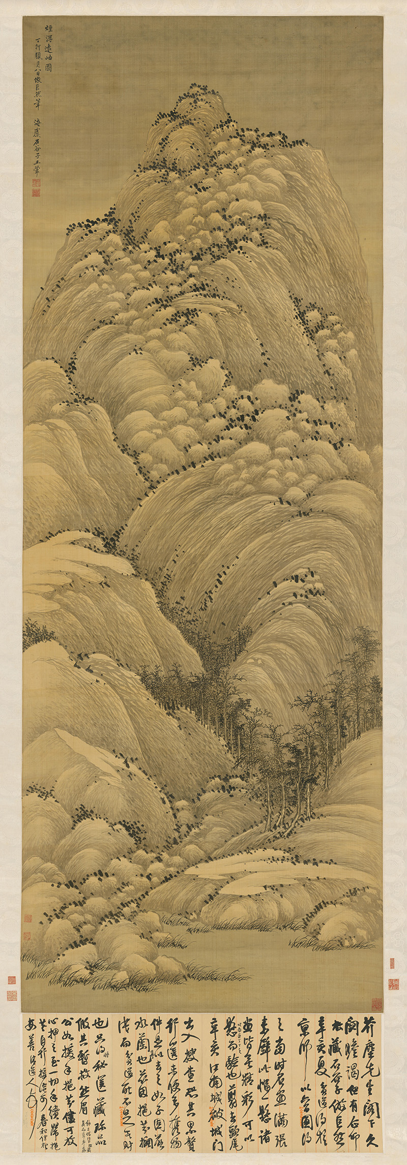 清 王翚 仿巨然烟浮远岫图轴 