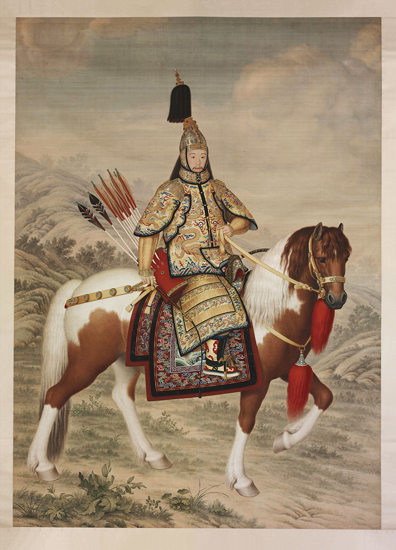 清 郎世宁 乾隆皇帝大阅图轴 故宫