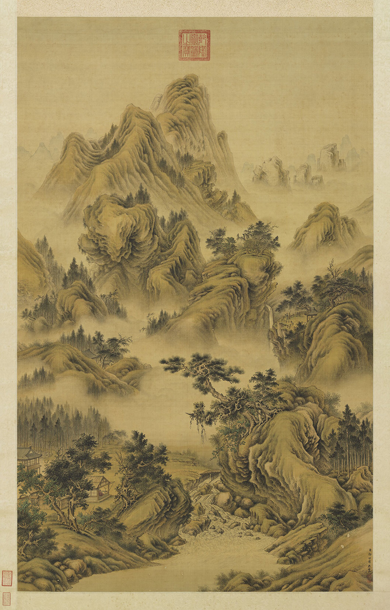 清 郎世宁 山水图轴