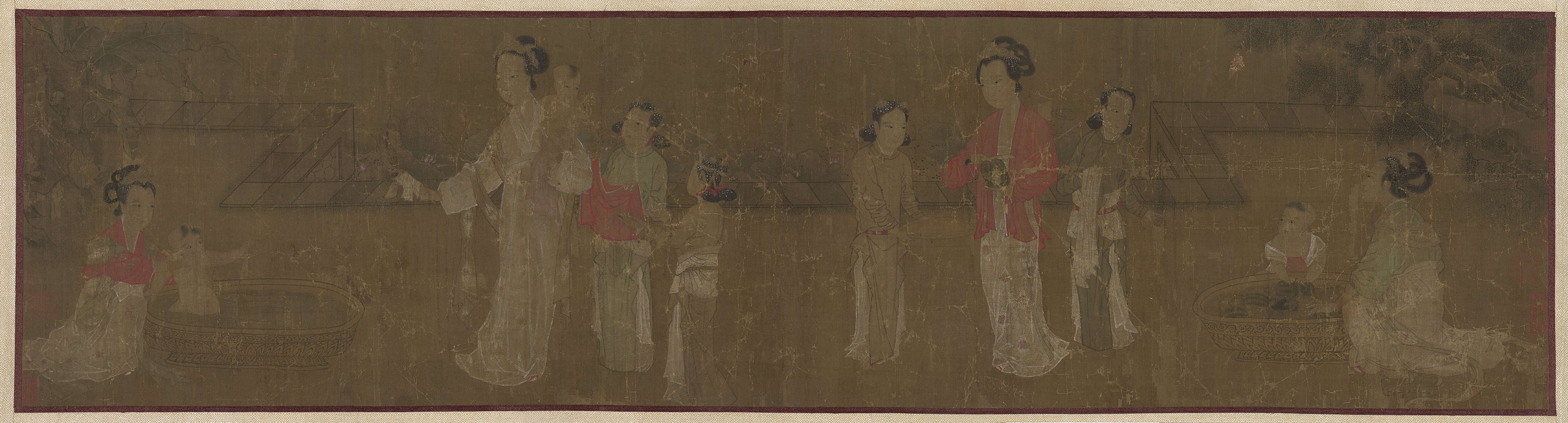 五代 周文矩 仕女图卷 
