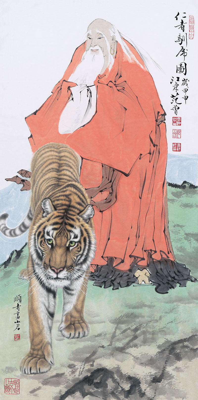 近_范曾_仁者训虎图.jpg