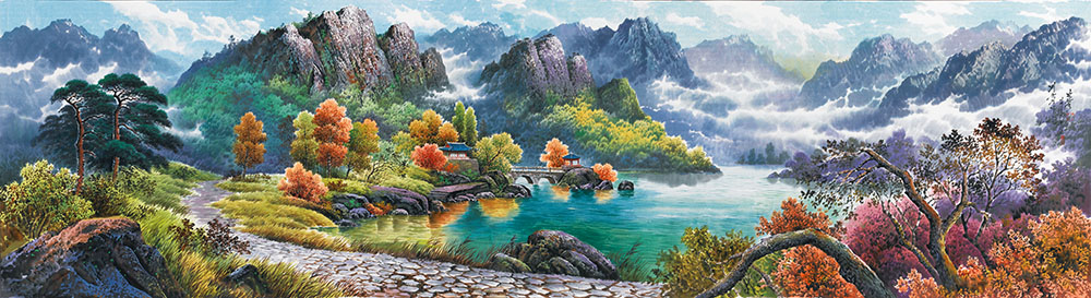 yhk-068朝鲜风景画 聚宝盆.jpg