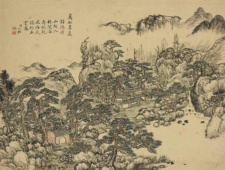 清 邹一桂 书城十二图册08 万松书岩.jpg